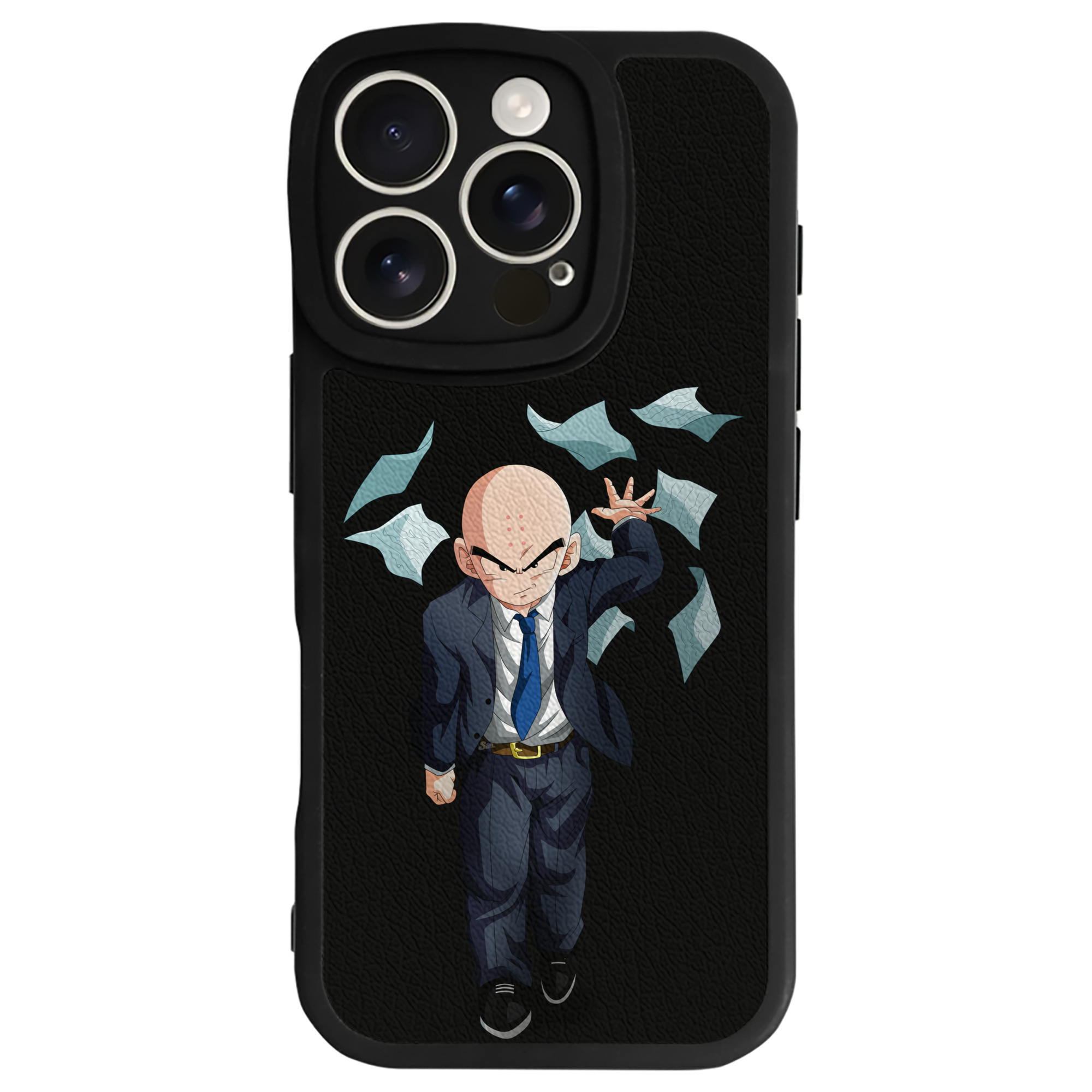 （画像用） ドラゴンボール クリリン DRAGON BALL krillin 【iPhone 16シリーズ対応】シリコンスマホケース（レザー調） 材質：シリコン